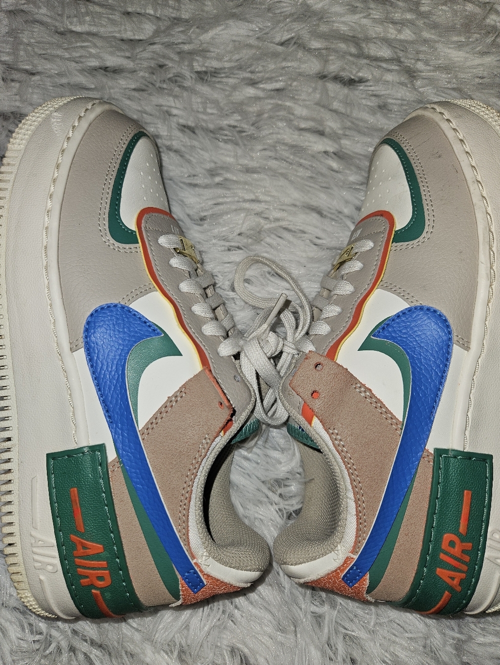 ~~Nike Air Force 1 Shadow Sail Signal Blue Green Sneakers Women’s Size 8~~ - Picture 5 of 11